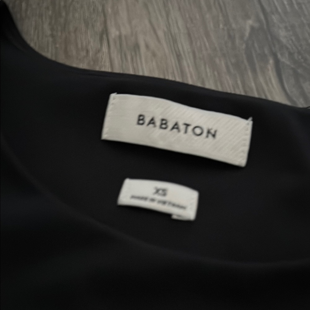 Aritzia Babaton Original Long Sleeve, Contour Crew, Black Mini Dress, XS - Picture 3 of 8
